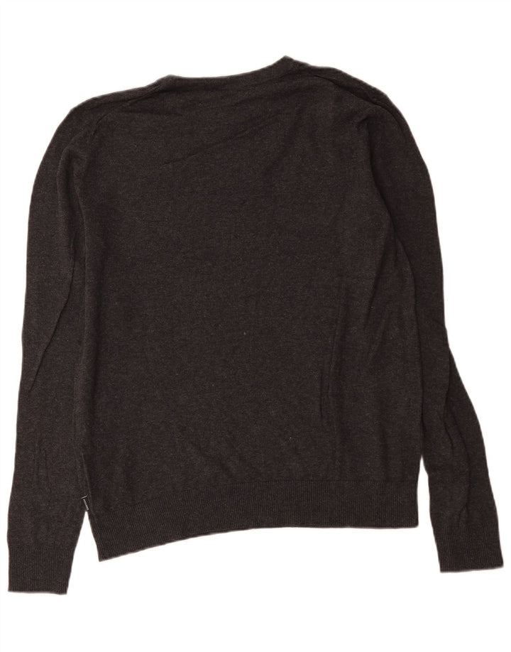 Jack & Jones Herren-Pullover mit Rundhalsausschnitt, mittelgraue Baumwolle