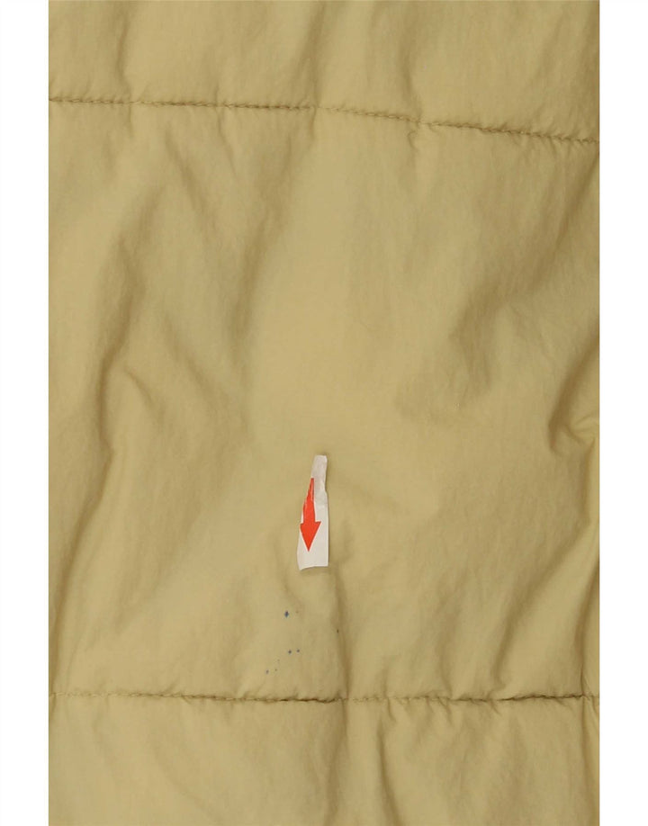 Zara Damen Wattierte Jacke UK 16 Large Gelbes Nylon