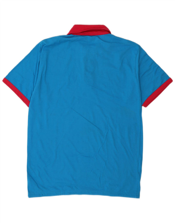 Kappa Herren-Poloshirt aus mittelblauer, gestreifter Baumwolle