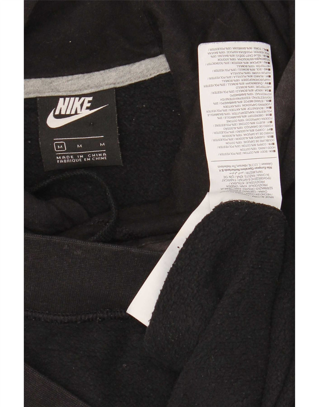 Nike Herren-Kapuzenpullover mit Grafik, mittelschwarz, Baumwolle