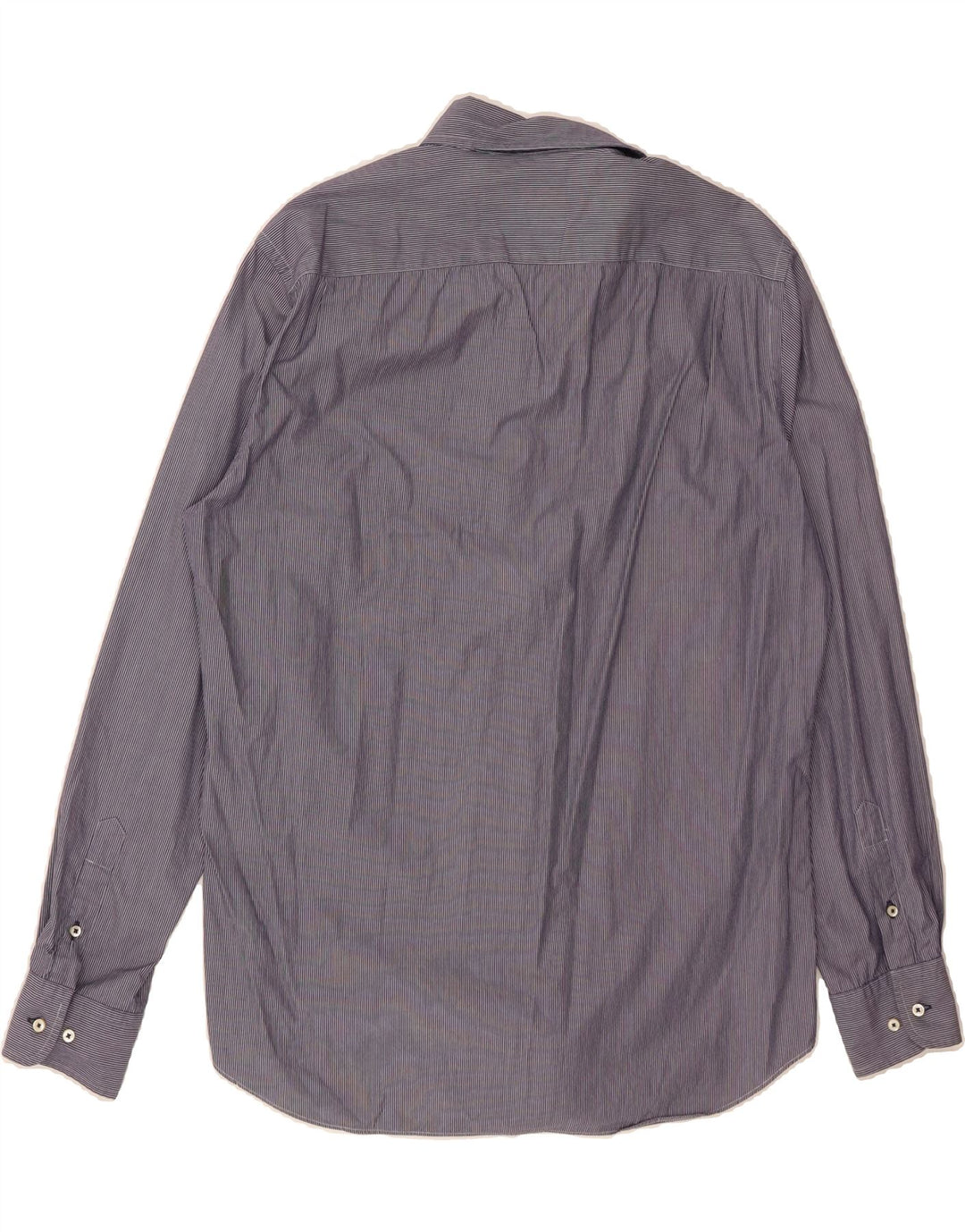 MASSIMO DUTTI Mens Shirt XL Navy Blue Striped Cotton Vintage Massimo Dutti and Second-Hand Massimo Dutti from Messina Hembry 