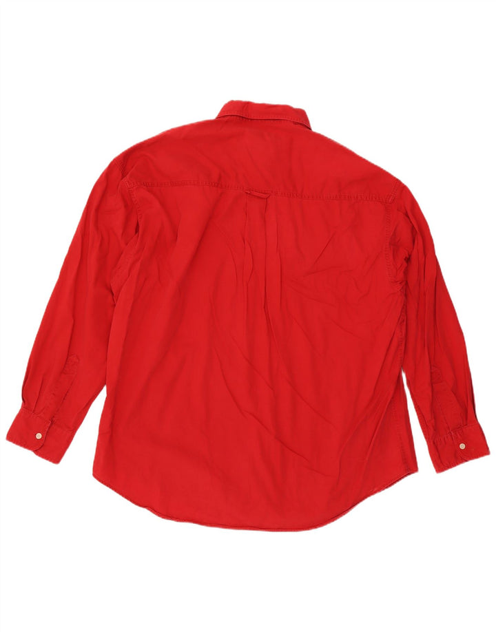 Chaps Ralph Lauren Herrenhemd XL, rote Baumwolle