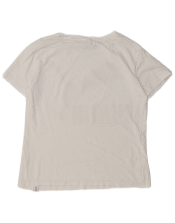 PUMA Damen Graphic T-Shirt Top UK 12 Medium Weiß