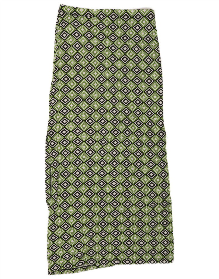 MICHAEL KORS Damen Maxirock Medium W30 Grün Geometrisch