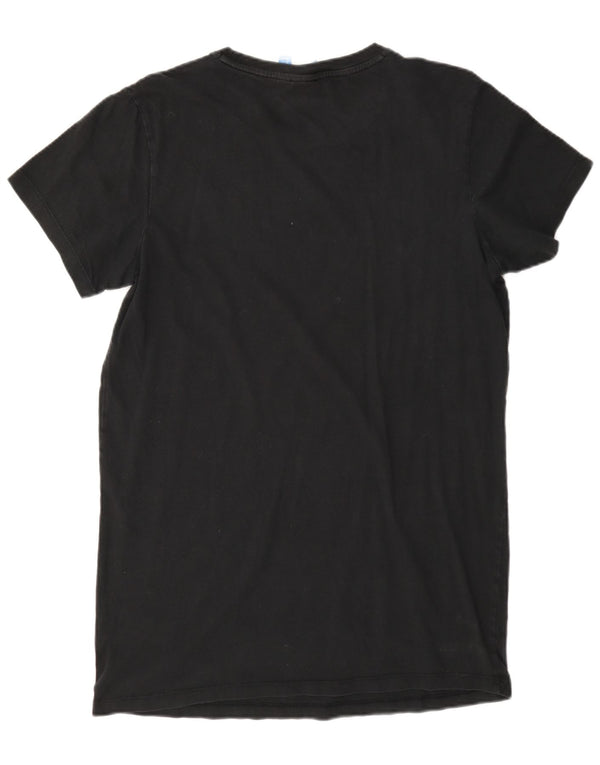 Adidas Damen Übergroßes Grafik-T-Shirt-Oberteil UK 10 Small Schwarz