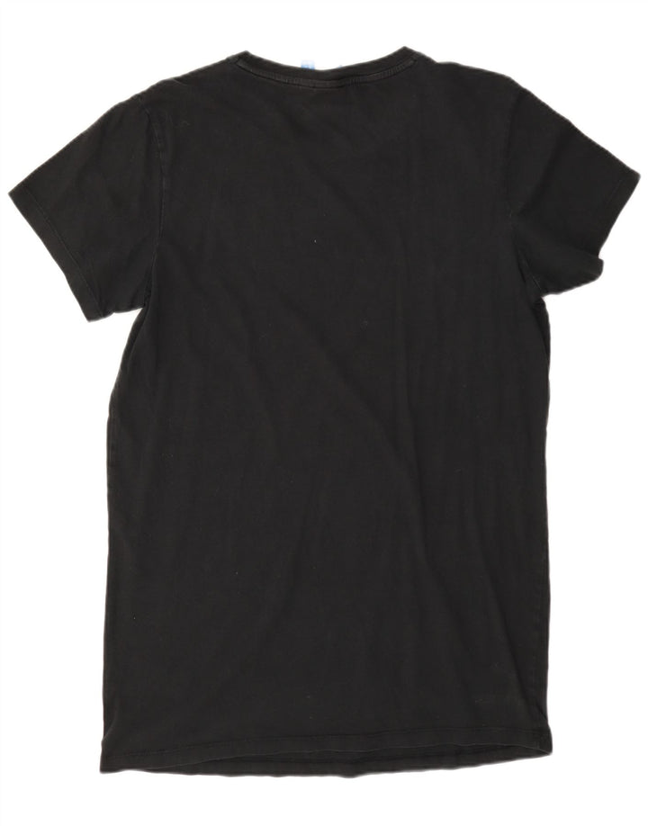Adidas Damen Übergroßes Grafik-T-Shirt-Oberteil UK 10 Small Schwarz