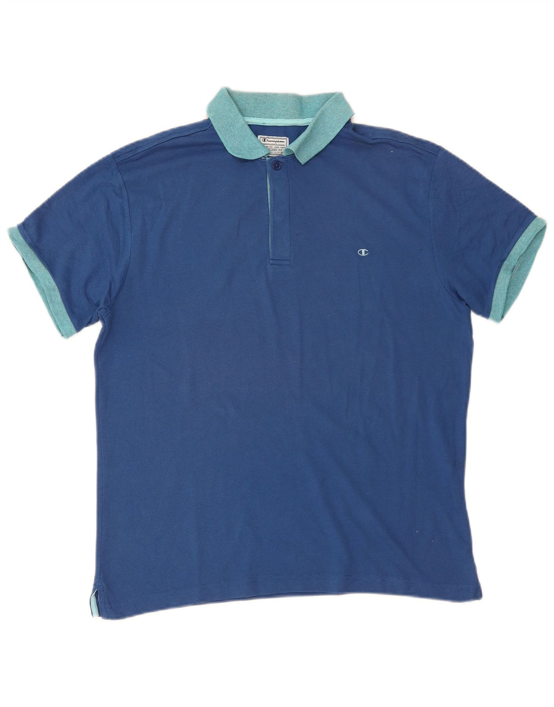 CHAMPION Herren Rugby-Poloshirt aus mittelblauer Baumwolle
