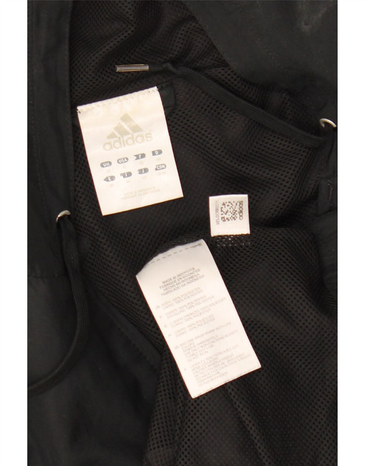 Adidas Damen-Trainingsanzug mit Kapuze, Top-Jacke, UK 14, Größe L, Schwarz, Polyester
