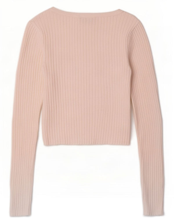 Jack Wills Damen Crop Top Langarm UK 6 XS Weiße Viskose