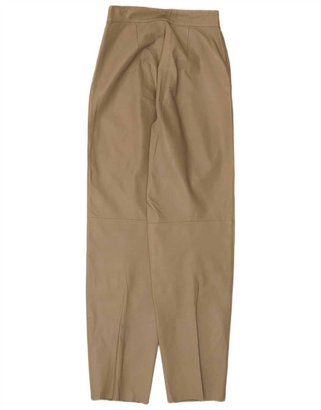 C&A Damen Tapered Lederhose EU 40 Medium W28 L32 Beige Leder