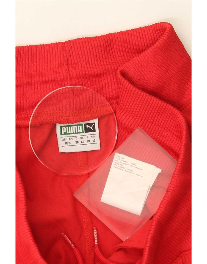 Puma Damen-Trainingshose UK 12 Mittelrotes Colourblock-Polyester