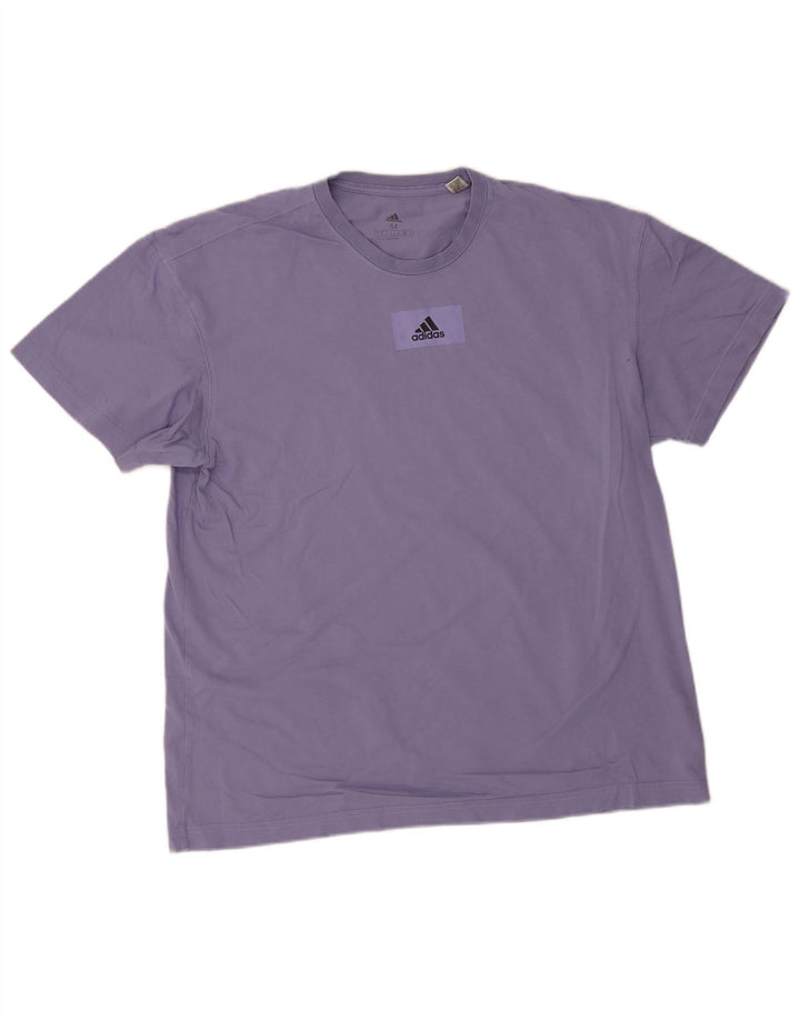 Adidas Herren Grafik-T-Shirt aus mittelvioletter Baumwolle