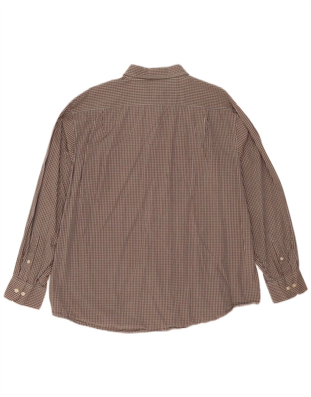 Izod Herrenhemd XL, braun kariert, Baumwolle