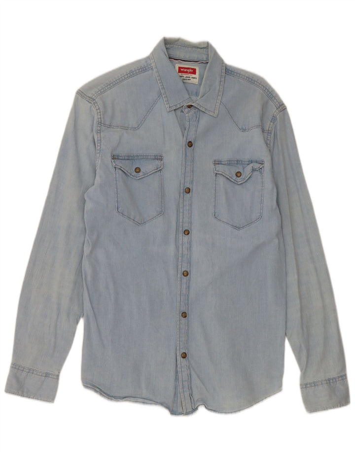 Wrangler Herren-Jeanshemd aus mittelblauer Baumwolle