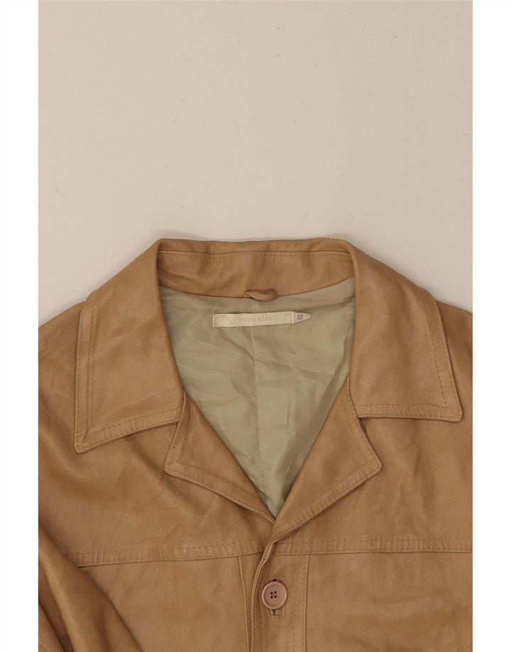 IMPERIAL Mens Leather Jacket UK 42 XL Beige Leather Vintage Imperial and Second-Hand Imperial from Messina Hembry 
