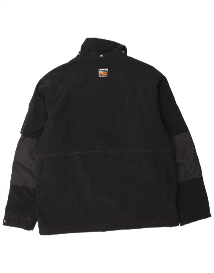 Timberland Herren-Windbreaker-Jacke, UK 40, groß, schwarzes Colourblock-Polyester