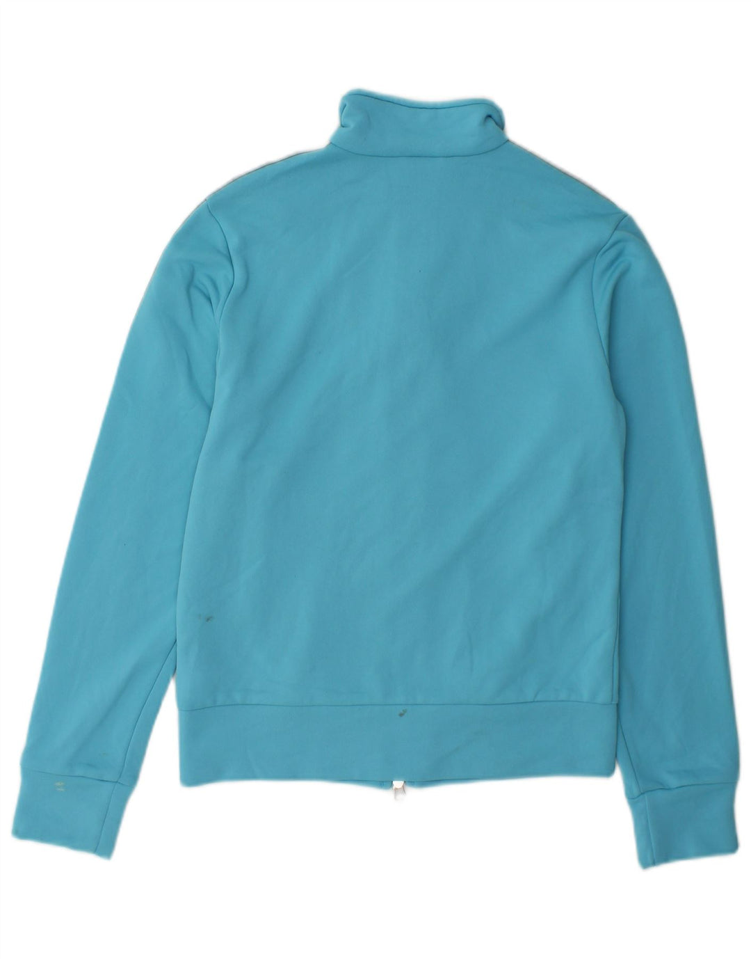 Adidas Damen Trainingsanzug Top Jacke UK 12 Mittelblaues Polyester