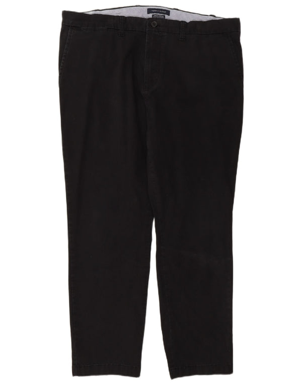 Tommy Hilfiger Herren-Stretch-Chinohose mit schmaler Passform, W38, L30, schwarze Baumwolle