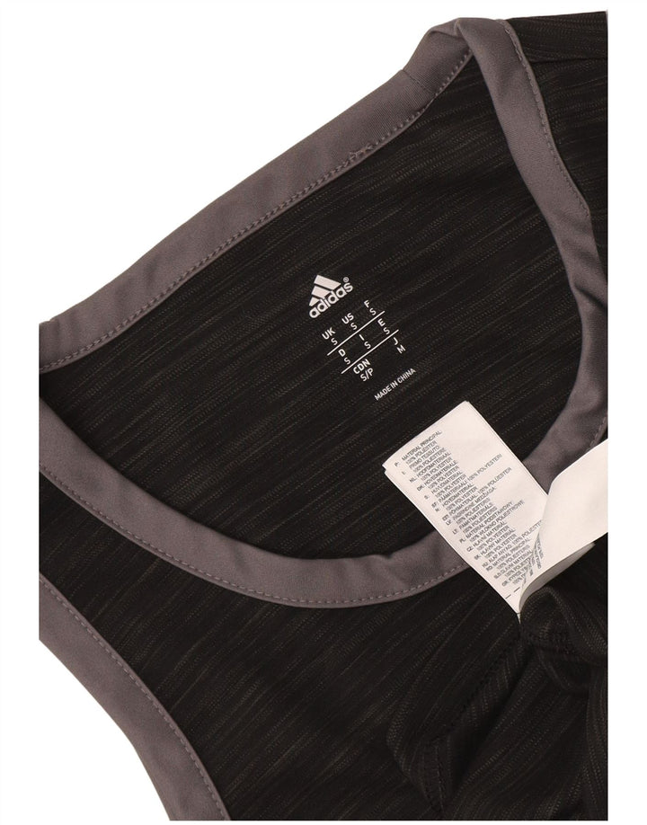 Adidas Herren Weste Top Small Schwarz geflecktes Polyester