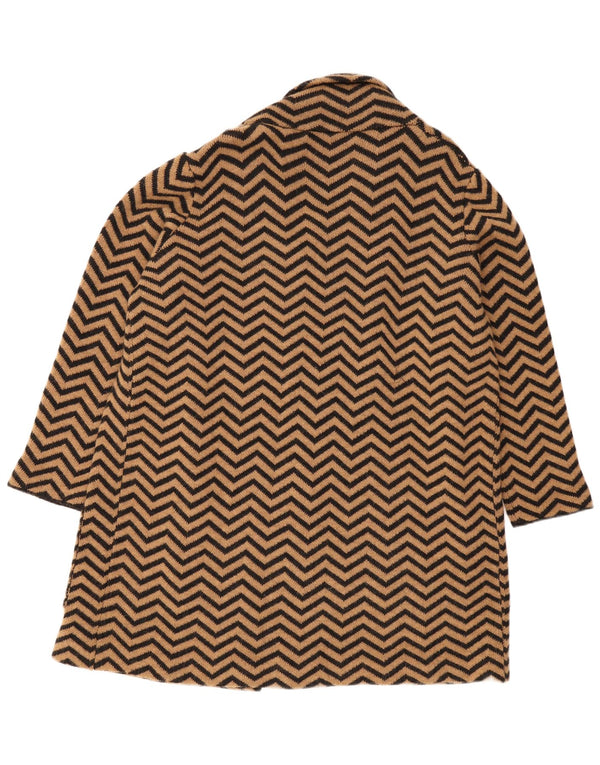 Fiorella Rubino Damen Longline-Cardigan-Pullover UK 18 XL Brauner Chevron