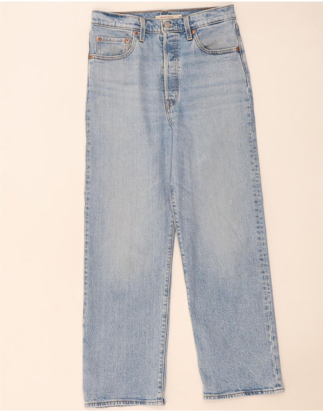 Levi's Damen Ribcage Straight Jeans W28 L27 Blaue Baumwolle