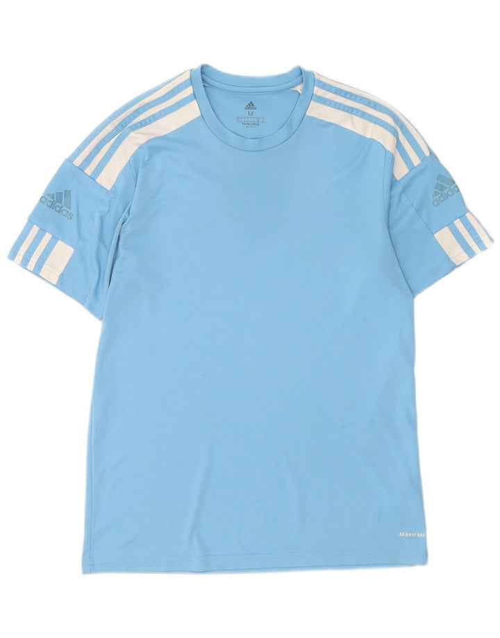 Adidas Herren Aeroready T-Shirt Top Mittelblaues Colourblock-Polyester