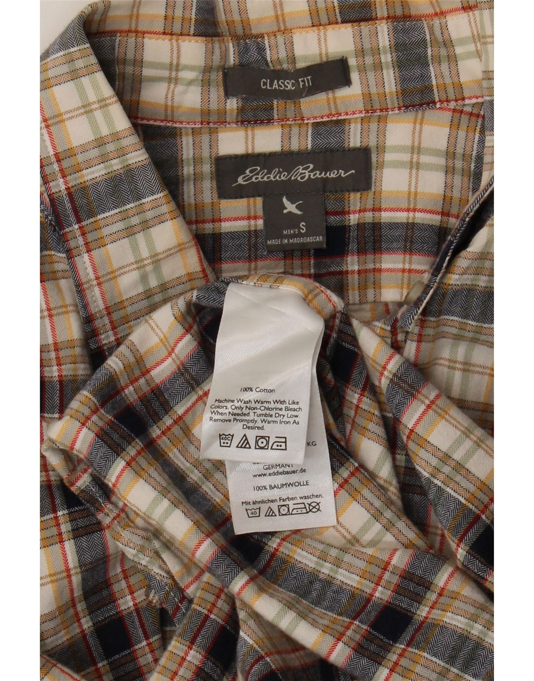 Eddie Bauer Herren-Flanellhemd mit klassischer Passform, klein, mehrfarbig, kariert, Baumwolle