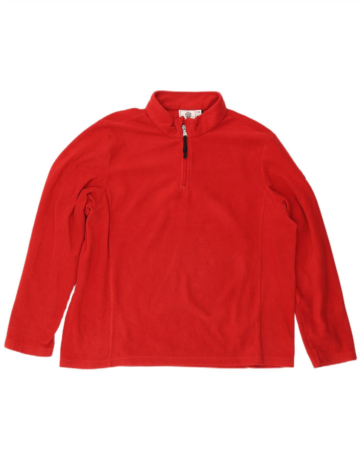 TOG 24 Herren-Fleecepullover mit Reißverschluss am Hals, 2XL, rotes Polyester