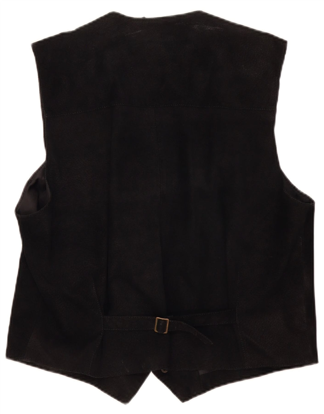 John Monroe Herren Wildlederweste Mittelschwarzes Leder