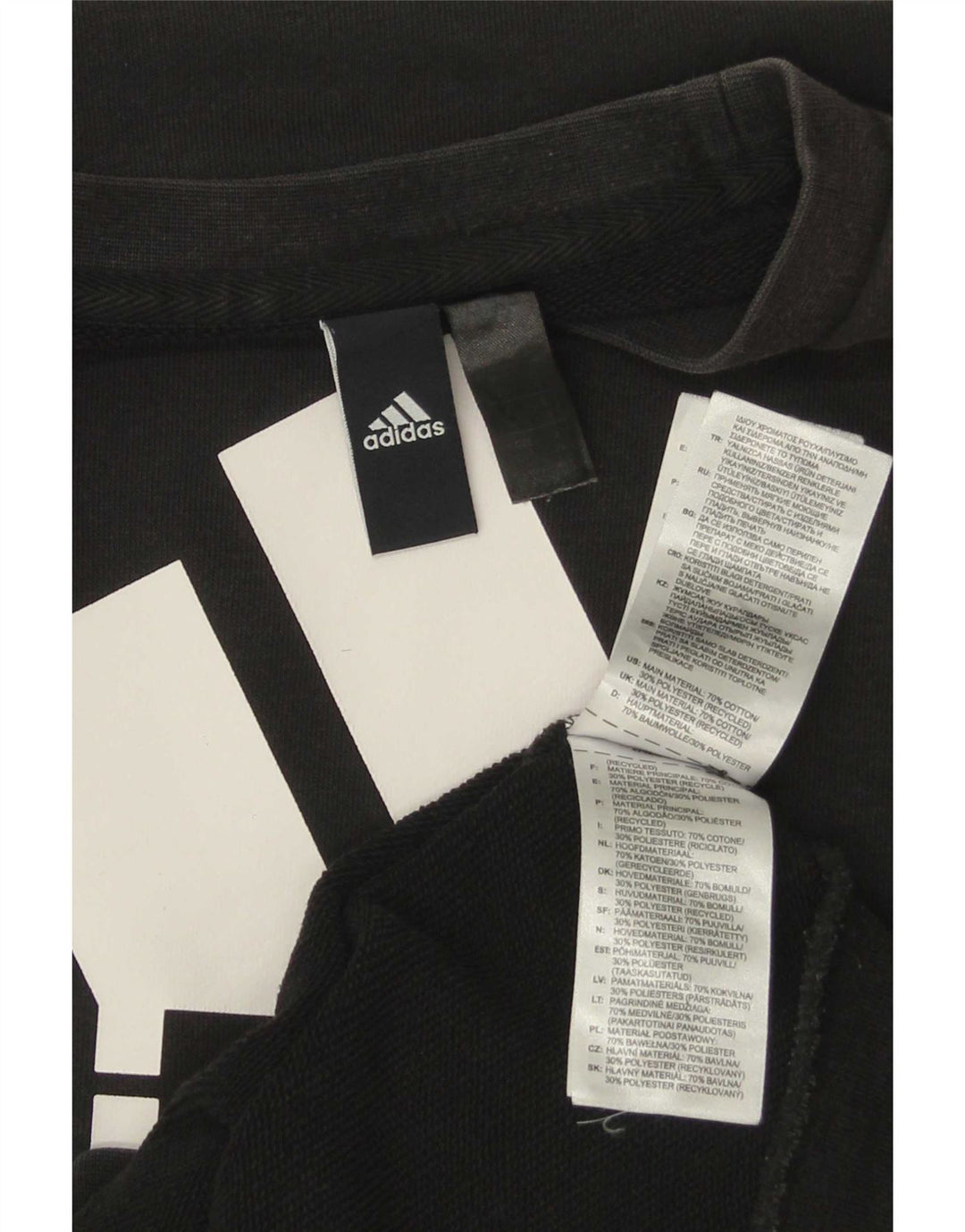 Adidas Herren Graphic Sweatshirt Pullover Small Schwarz Baumwolle