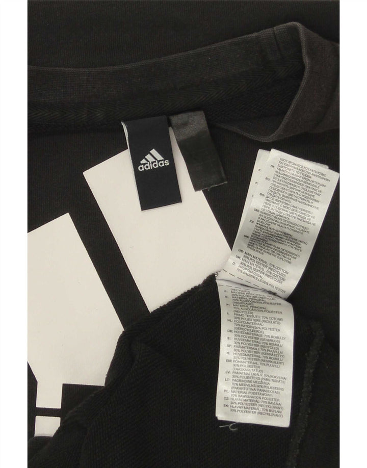 Adidas Herren Graphic Sweatshirt Pullover Small Schwarz Baumwolle