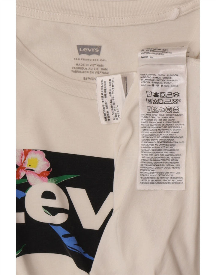 LEVI'S Herren-T-Shirt mit Grafik, Größe S, weiße Baumwolle