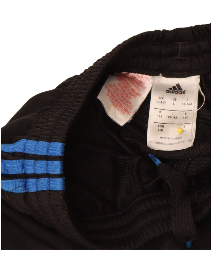 Adidas Jungen-Trainingshose, Jogginghose, 13–14 Jahre, schwarzes Polyester