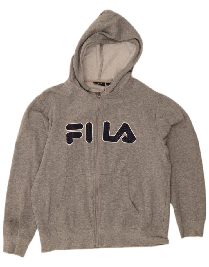 Fila Herren Graphic Zip Hoodie Pullover Mittelgrau