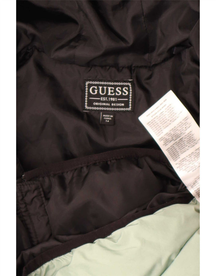 Guess wattierte Mädchenjacke mit Kapuze, 13–14 Jahre, mehrfarbig, Farbblock