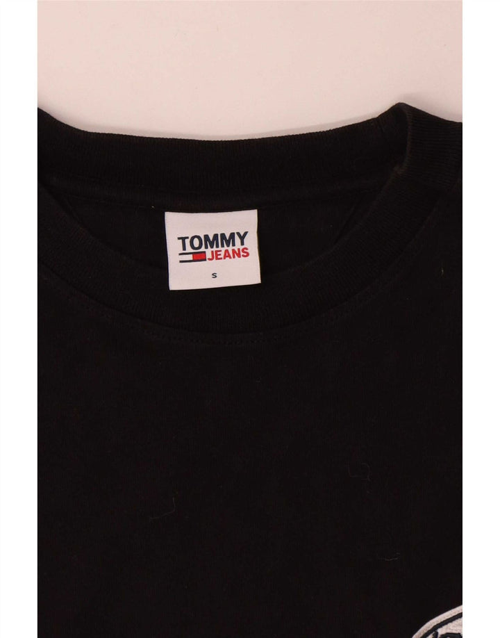Tommy Hilfiger Herren T-Shirt Top Small Schwarz Baumwolle