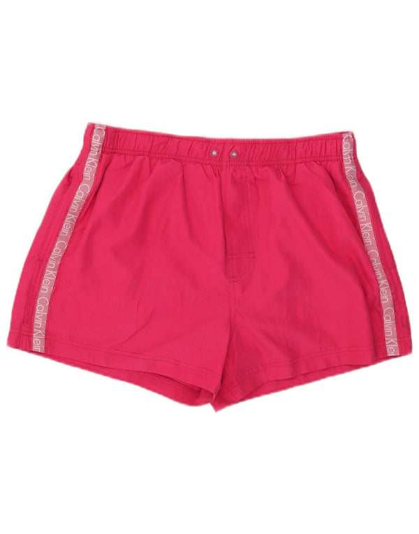 Calvin Klein Damen Badeshorts mit Grafik, UK 14, Größe L, Rosa, Farbblock
