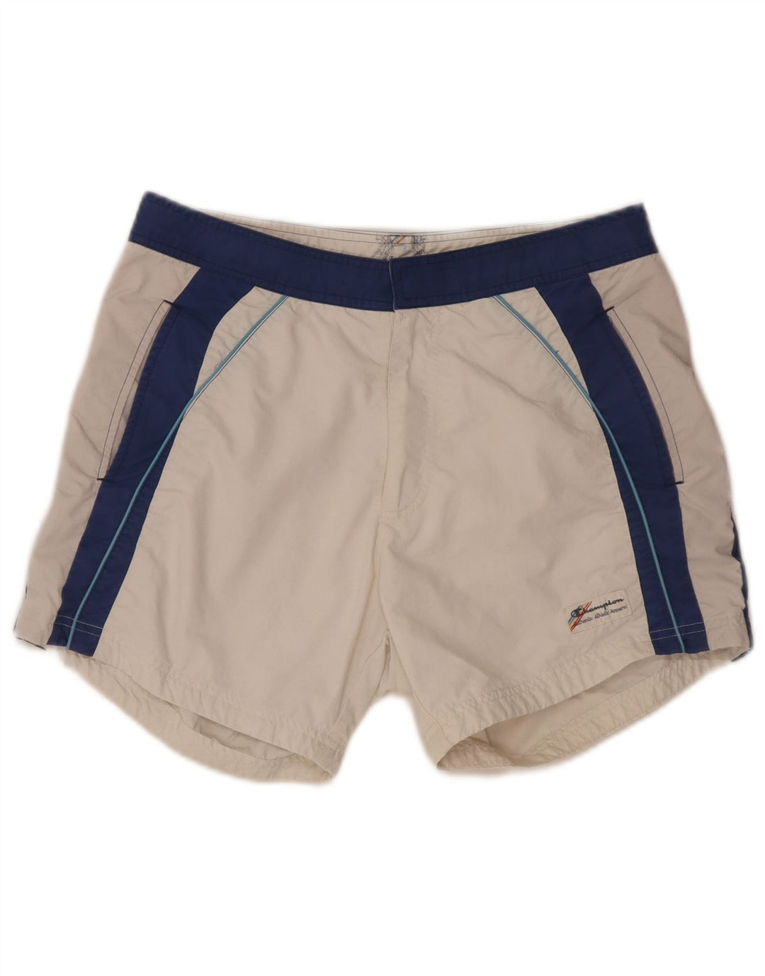 Champion Herren-Badeshorts, Mittelweiß, Farbblock