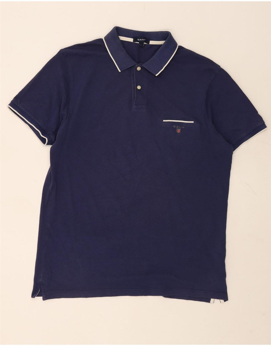 Gant Herren-Poloshirt, groß, marineblau, Baumwolle