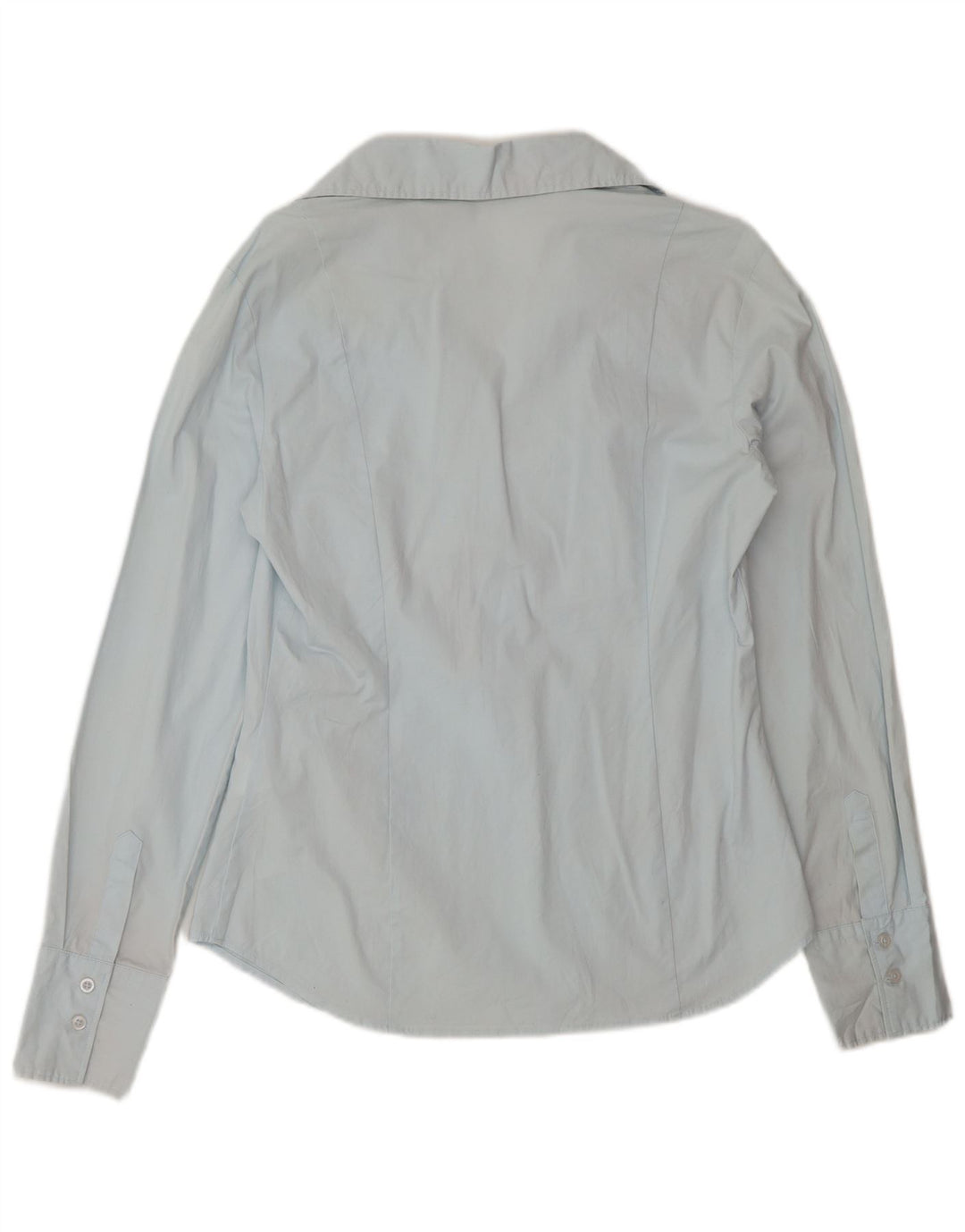 Benetton Damen-Pullover-Hemd, UK-Größe 44, Größe L, aus blauer Baumwolle