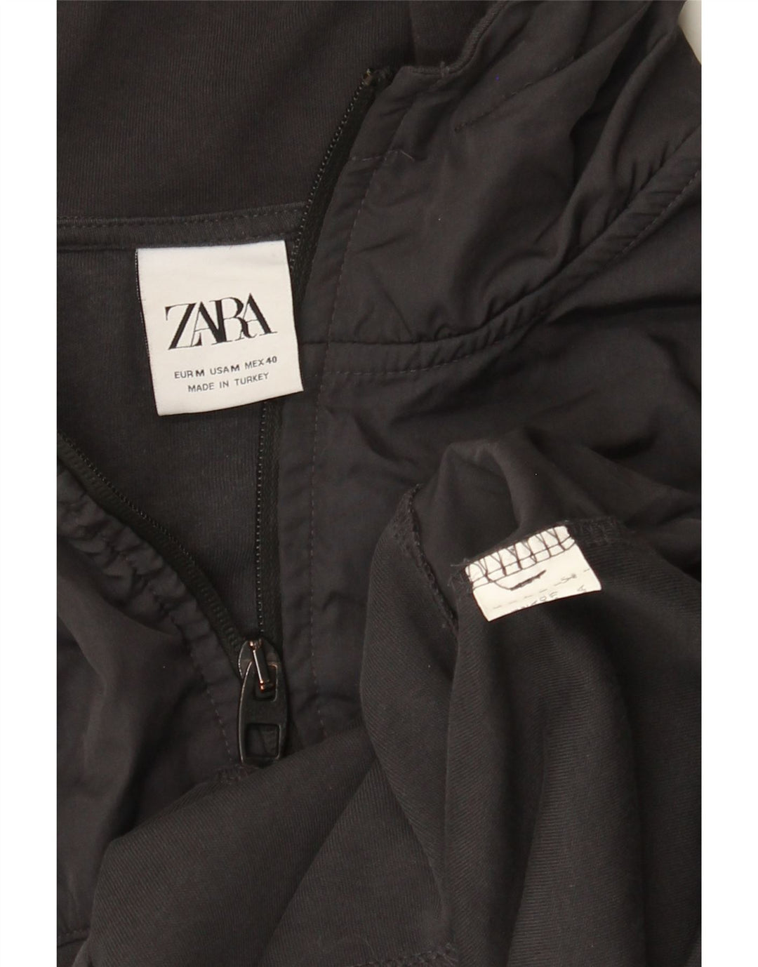 Zara Herren-Kapuzenpullover mit Reißverschluss, mittelgrau