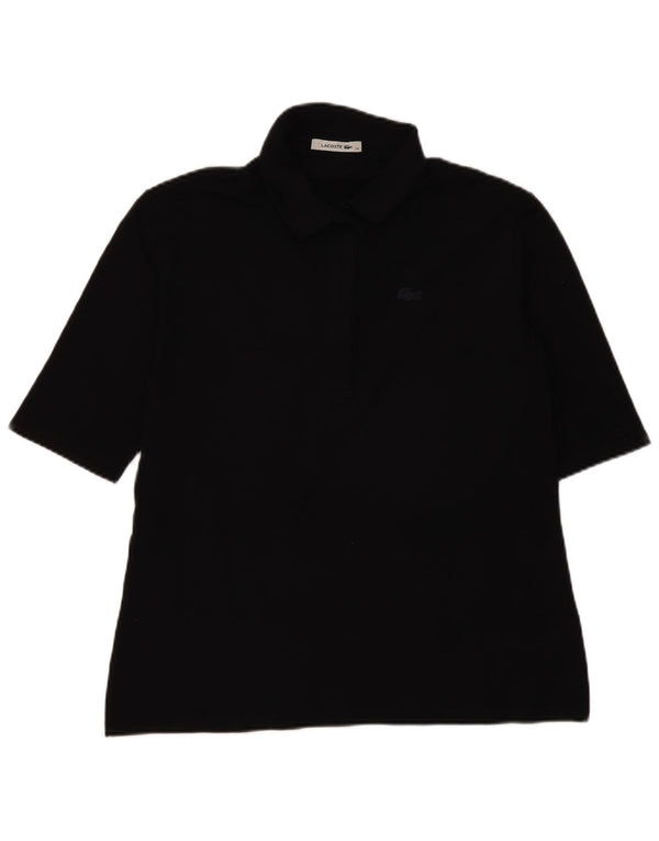 Lacoste Damen Poloshirt Größe 48 XL Schwarze Baumwolle
