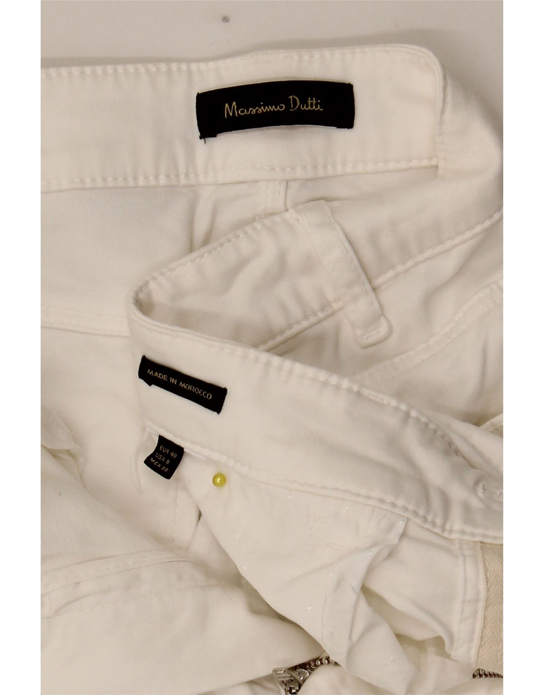 Massimo Dutti Damen Slim Freizeithose EU 40 Medium W28 L28 Weiß
