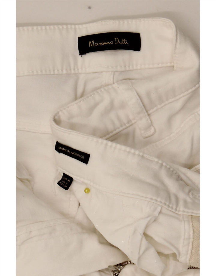 Massimo Dutti Damen Slim Freizeithose EU 40 Medium W28 L28 Weiß