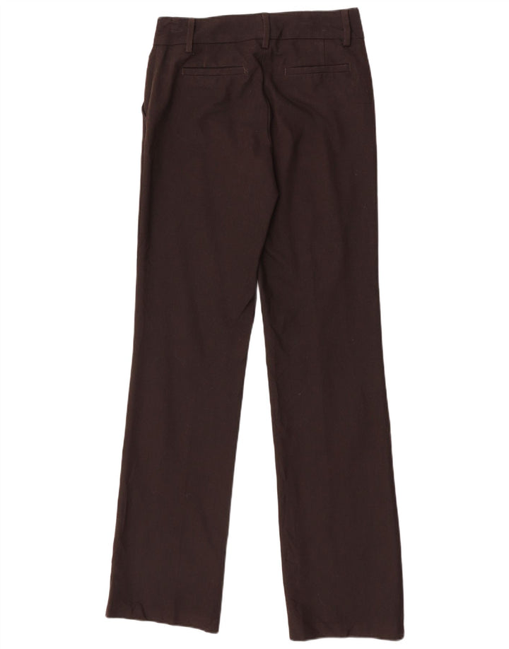 Benetton Gerade Chino-Hose für Damen IT 40 Small W28 L34 Braunes Polyester