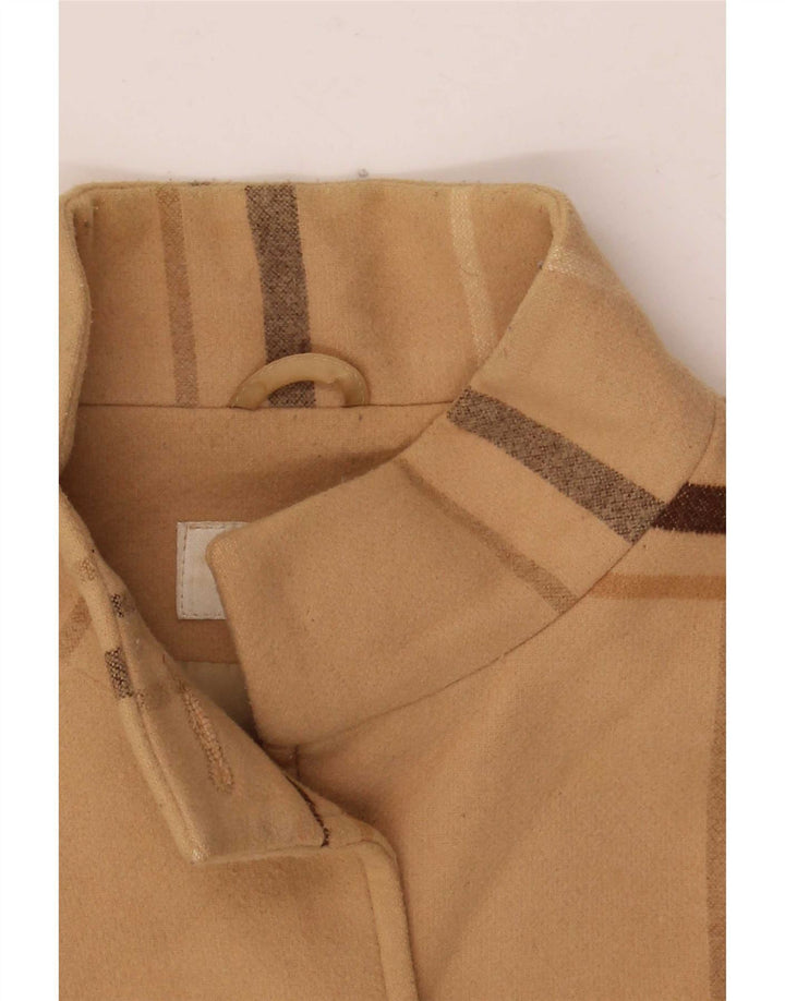Marks & Spencer Damenmantel UK 8 Small Beige Check Polyester
