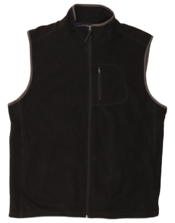 Marks & Spencer Herren Fleeceweste UK 40 Large Schwarz Polyester