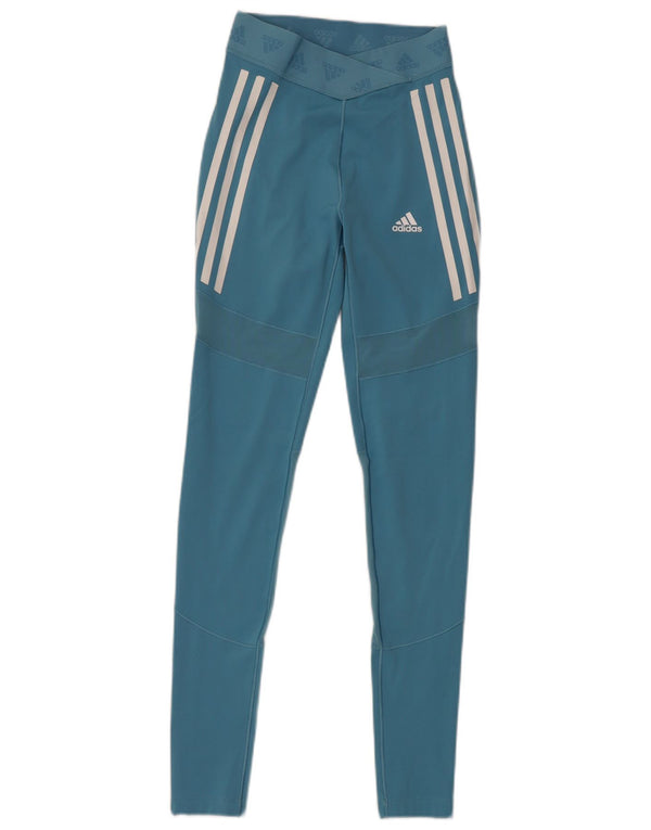 Adidas Damen Graphic Leggings UK 4/6 XS Blau