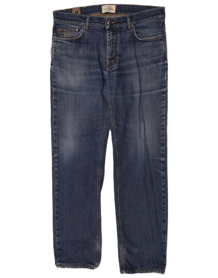 Harmont & Blaine Herren Straight Jeans W38 L31 Blaue Baumwolle