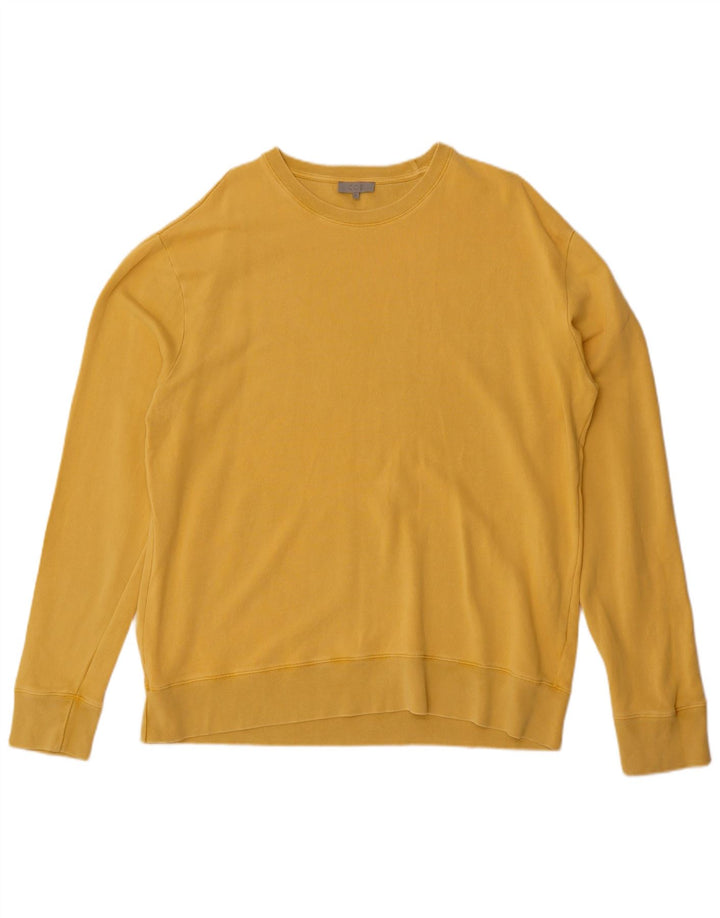 Cos Herren Sweatshirt Pullover XL Gelb Baumwolle